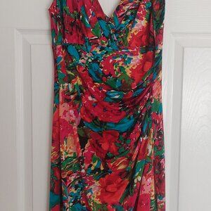 * SOLD* other platform. Lauren Size 8 Floral Faux Wrap Jersey Dress